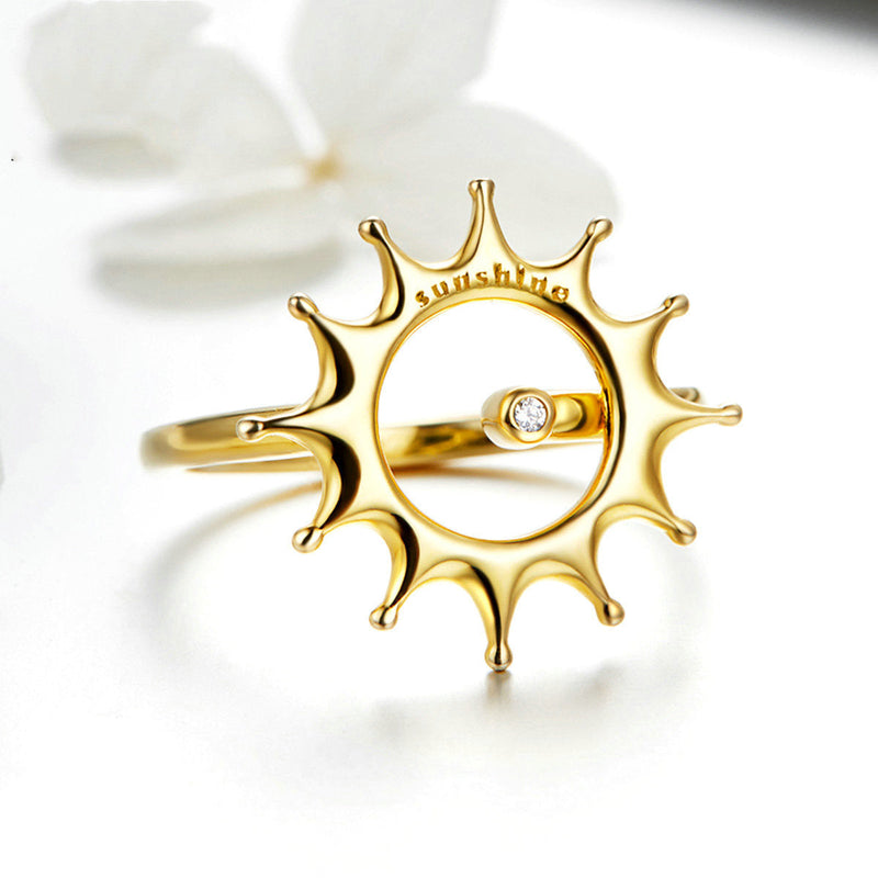 Golden Sun Jewelry Hao Stone Real Gold Plated Ring Obsesie