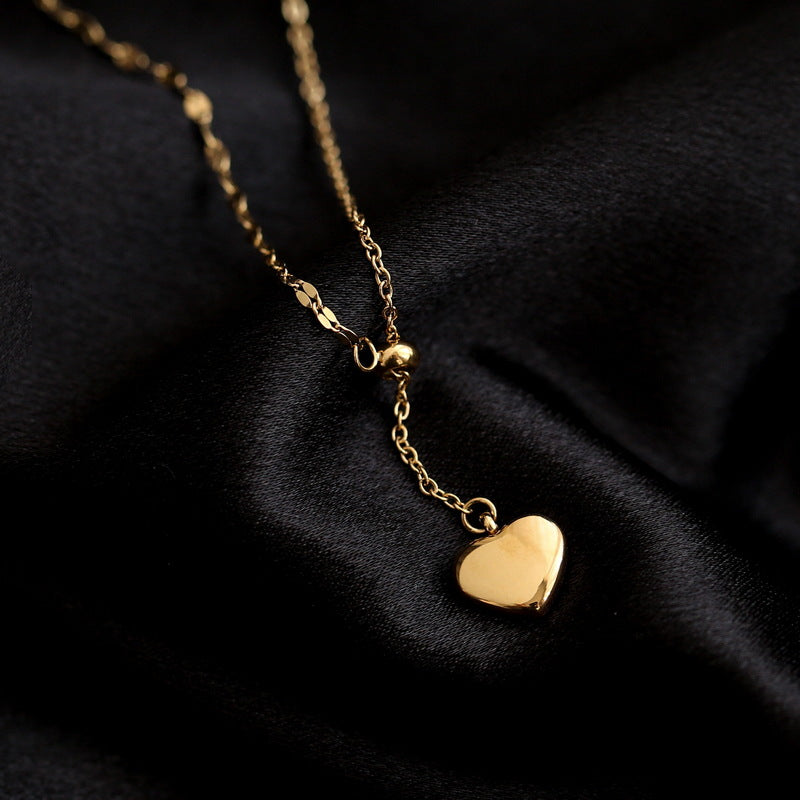 Golden heart pull necklace Obsesie