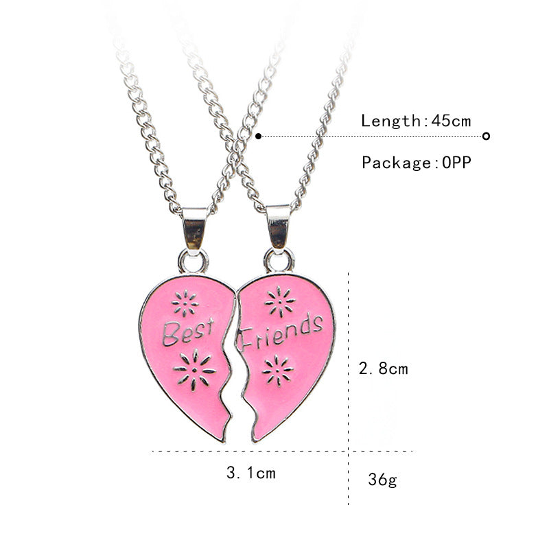 Good Best Two-petal Small Sun Stitching Love Necklace Obsesie