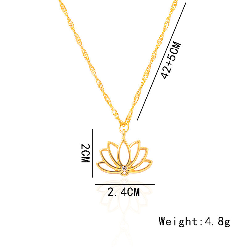 Graceful and Delicate: Dainty Gold Lotus Necklace Obsesie