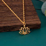 Graceful and Delicate: Dainty Gold Lotus Necklace Obsesie