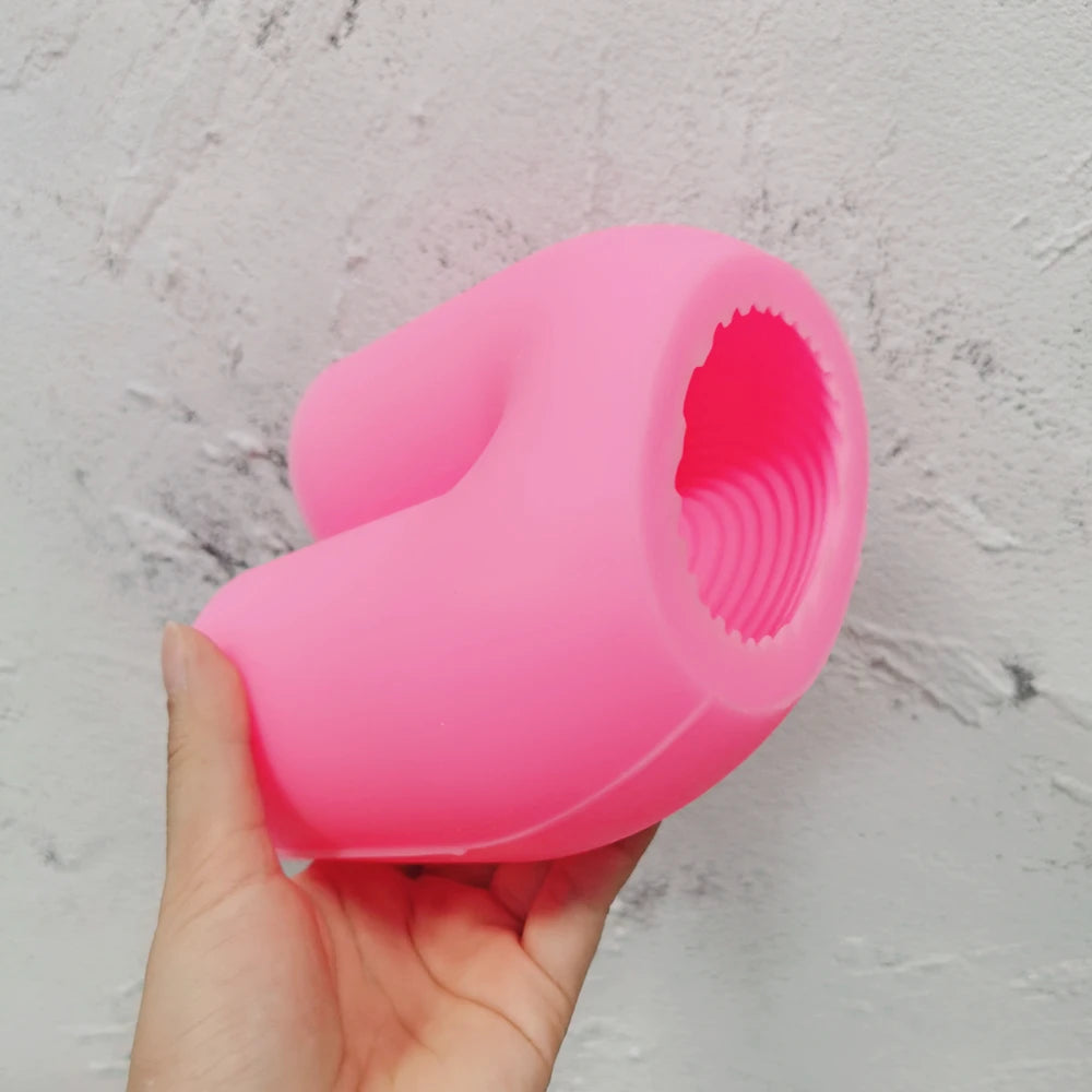 Pink Ribbed Round U silicone mold showing the grooved cavity