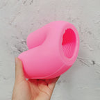 Pink Ribbed Round U silicone mold showing the grooved cavity