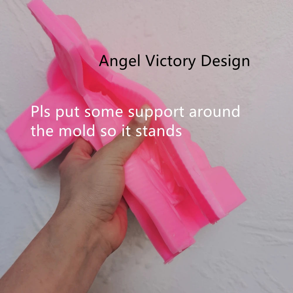 Pink Winged Victory silicone molding components with support guidance