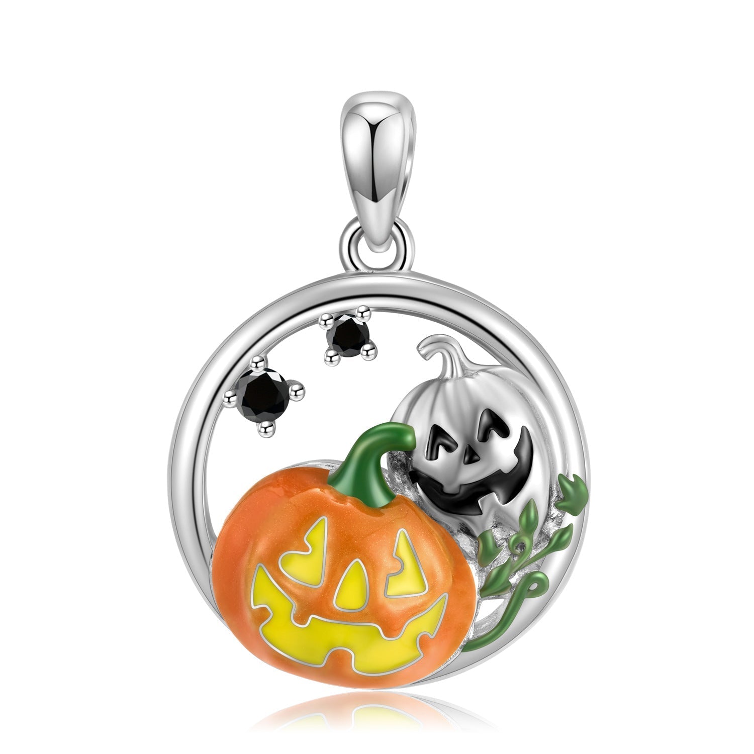 Halloween Gift Pumpkin Necklace S925 Silver Obsesie