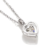 Heart-shaped Mosang Stone Necklace Women Obsesie