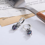 Hip Hop Personality Sterling Silver S925 Crown Earrings Obsesie