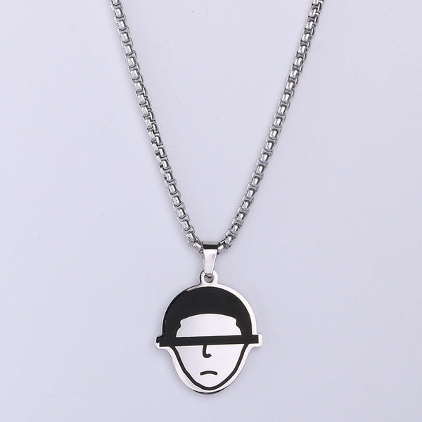 Hip Hop Trendy Head Portrait Couple Necklace Obsesie