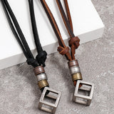Hollow Cube Charm Necklace Adjustable Obsesie