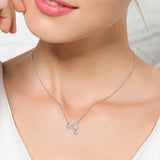 Infinite Pendant 925 Sterling Silver Diamante Necklace Obsesie