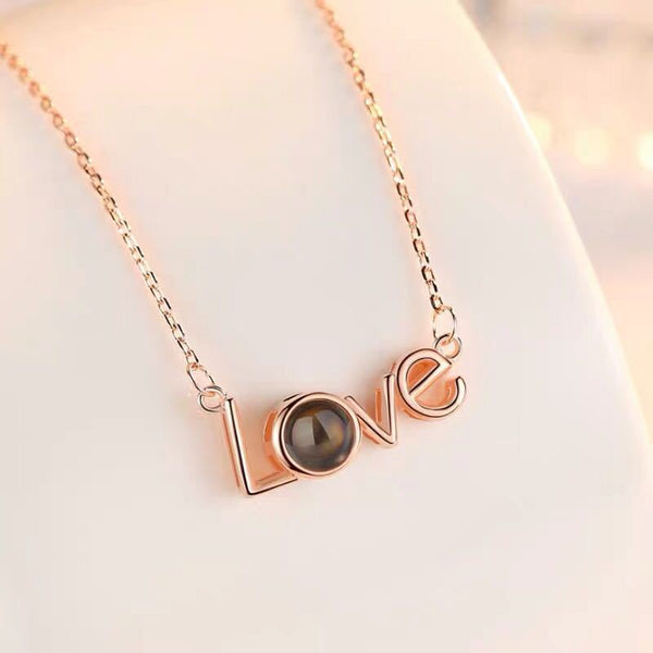 LOVE projection necklace Obsesie