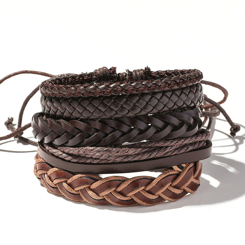 Leather Men Women Braided Bracelet Obsesie