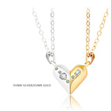 Love Couple Heart Necklace Pair Of Magnet Stone Rotating Necklaces Obsesie