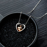 Titanium Steel Double Heart Urn Necklace for Ashes