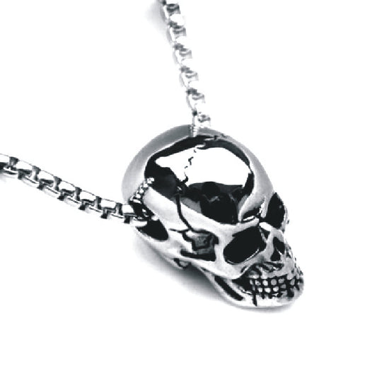 Male titanium steel skull necklace Obsesie