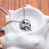 Male titanium steel skull necklace Obsesie