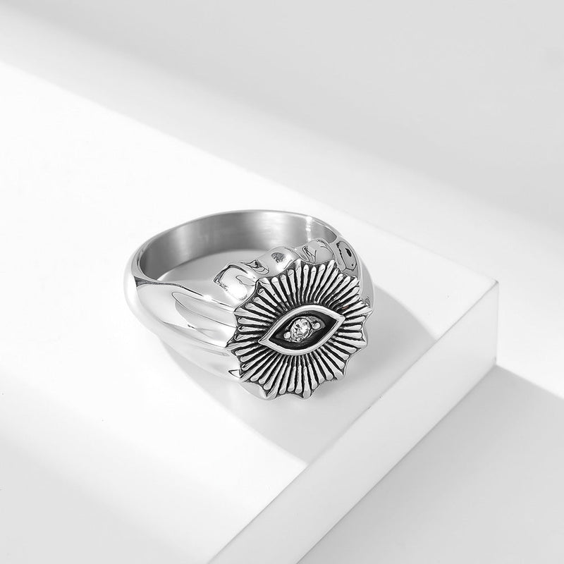 Masonic Eye Stainless Steel Ring Obsesie