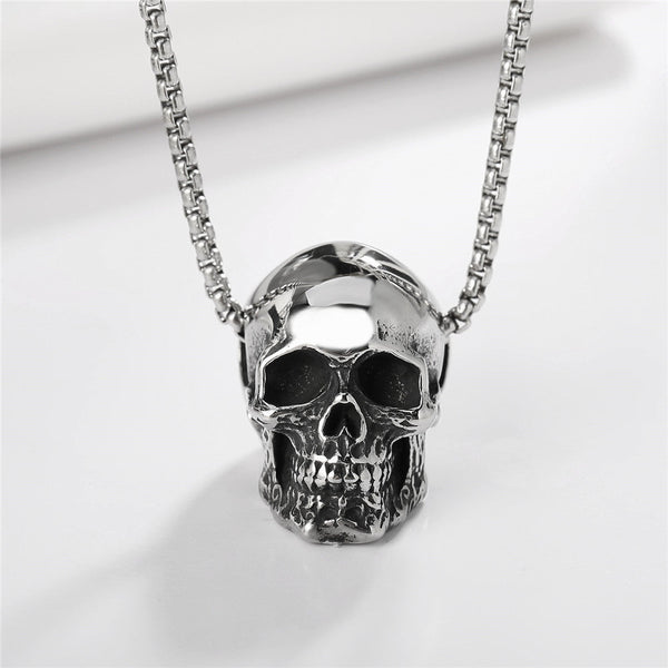 Men's Stainless Steel Skull Shape Necklace Obsesie