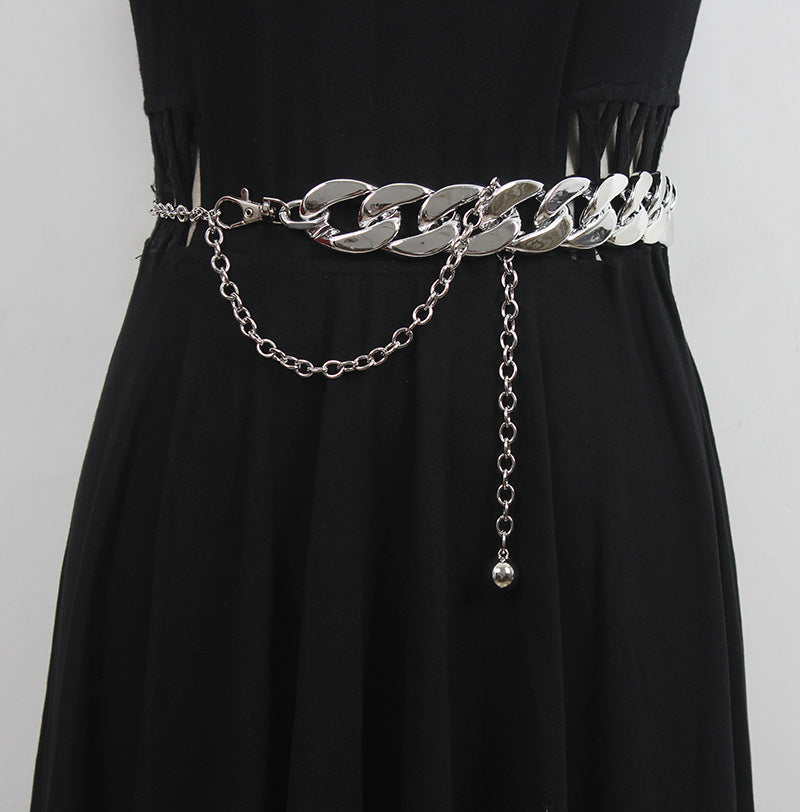 Metal Waist Chain Accessories Women's Thin Belt Chain Trousers Chain Obsesie