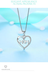 Mom Heart Pendant Necklace - A Mother's Day Present for Your Mom Obsesie