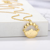 Moon Pendant Necklace Ladies Fashion Jewelry Obsesie