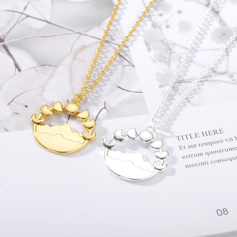 Moon Pendant Necklace Ladies Fashion Jewelry Obsesie