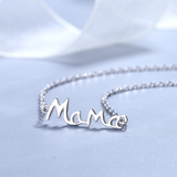 Mother's Day Gift S925 Sterling Silver English Letter MaMa Necklace Mother Fashion Obsesie