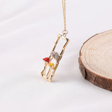 Mushroom Necklace Female Personality Fashion Drip Oil Diamond Niche Trend Clavicle Chain Jewelry Obsesie