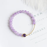 Natural Lavender Amethyst Bracelet Single Circle Bracelet Obsesie
