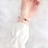 Natural Lavender Amethyst Bracelet Single Circle Bracelet Obsesie