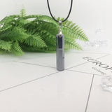 Natural Terahertz Power Stone Prismatic Pendant Necklace Obsesie