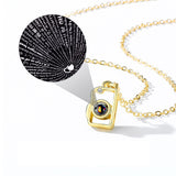 New Camera-shaped Hollow Magnetic Projection Stitching Necklace Obsesie