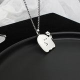 Little Ghost Couple Necklace Set - Crafted with Love