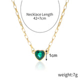 Radiate Elegance with Green Stone Zircon Pendant Necklace