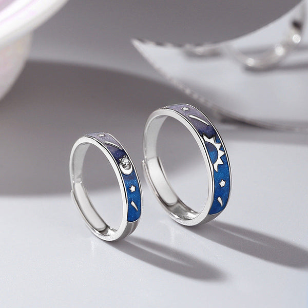 Original Design Of Sun Moon Couple Ring Obsesie