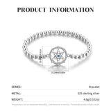 Original Snow Flower Bracelet Series Versatile Female Christmas Gift S925 Sterling Silver Beads Obsesie