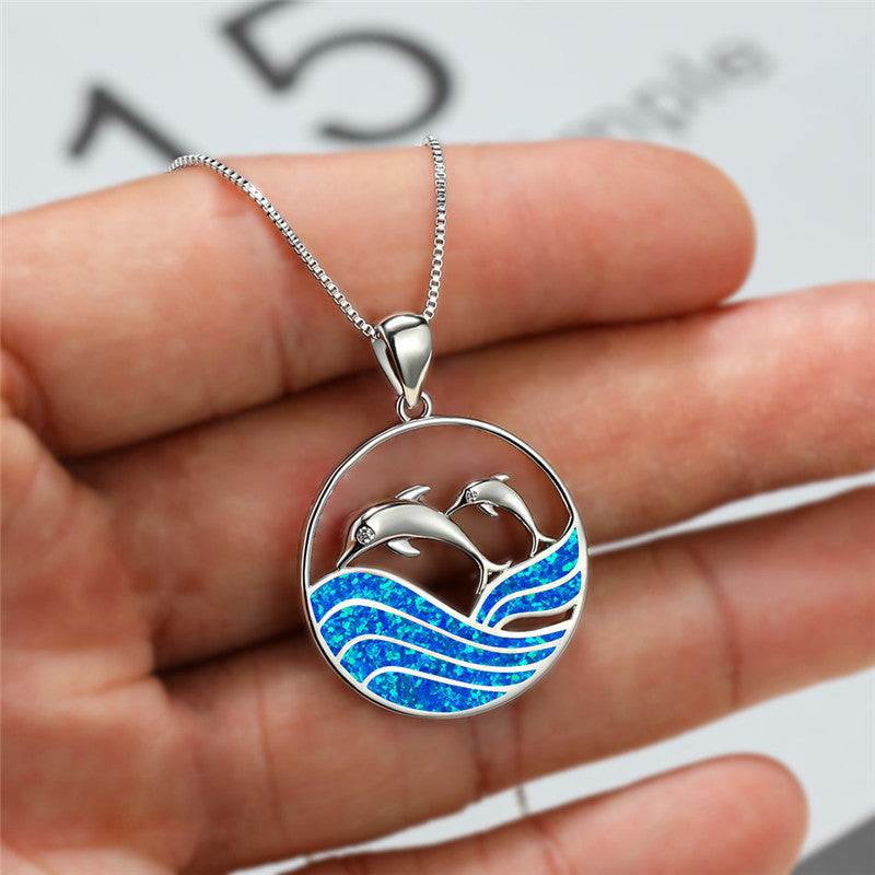 Parent-child Dolphin Pendant Niche Creative Fashion Necklace Obsesie