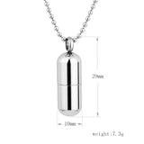 Perfume Bottle Pendant Detachable Capsule Titanium Steel Necklace Obsesie
