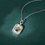 Personality Jewelry New Year Beast Totem Necklace S925 Silver Sapphire Pendant Obsesie