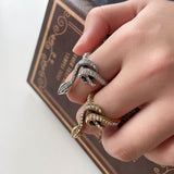 Personalized Retro Simple Carved Snake Ring Obsesie