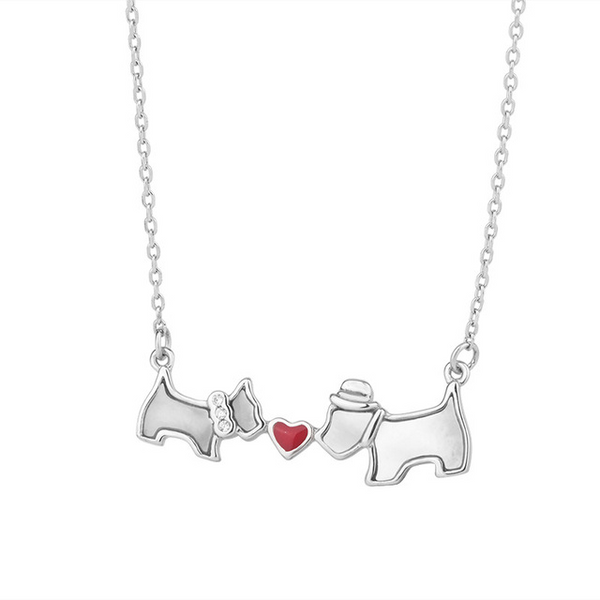 Pet lovers Diamond-studded Dog fashion light Luxury clavicle chain Necklace Obsesie