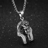Pharaoh Stainless Steel Egyptian King Tut Pendant Necklace -  Stainless Steel Chain Tutankhamun Pendant Obsesie