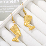 Pharaoh portrait golden ladies earrings Obsesie