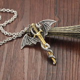 Pterodactyl Golden Sword Men's Titanium Steel Necklace Obsesie