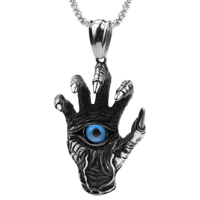 Punk Demon Eye Pendant Necklace Obsesie