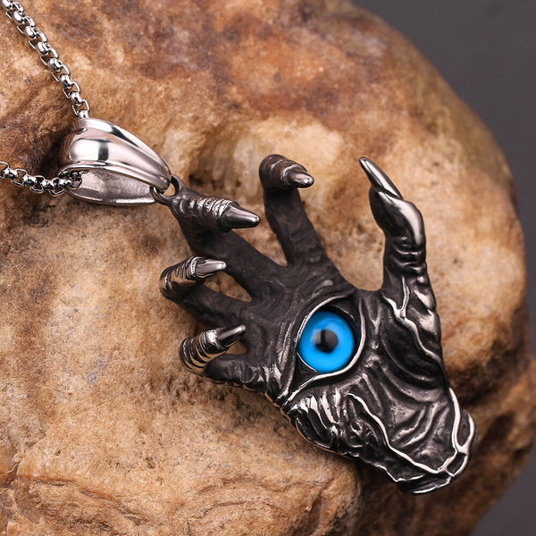 Punk Demon Eye Pendant Necklace Obsesie