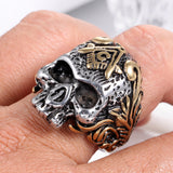 Punk Stainless Steel Men's Masonic Ring Obsesie