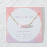 Pure Color Rose Quartz Stone Necklace Jewelry Obsesie