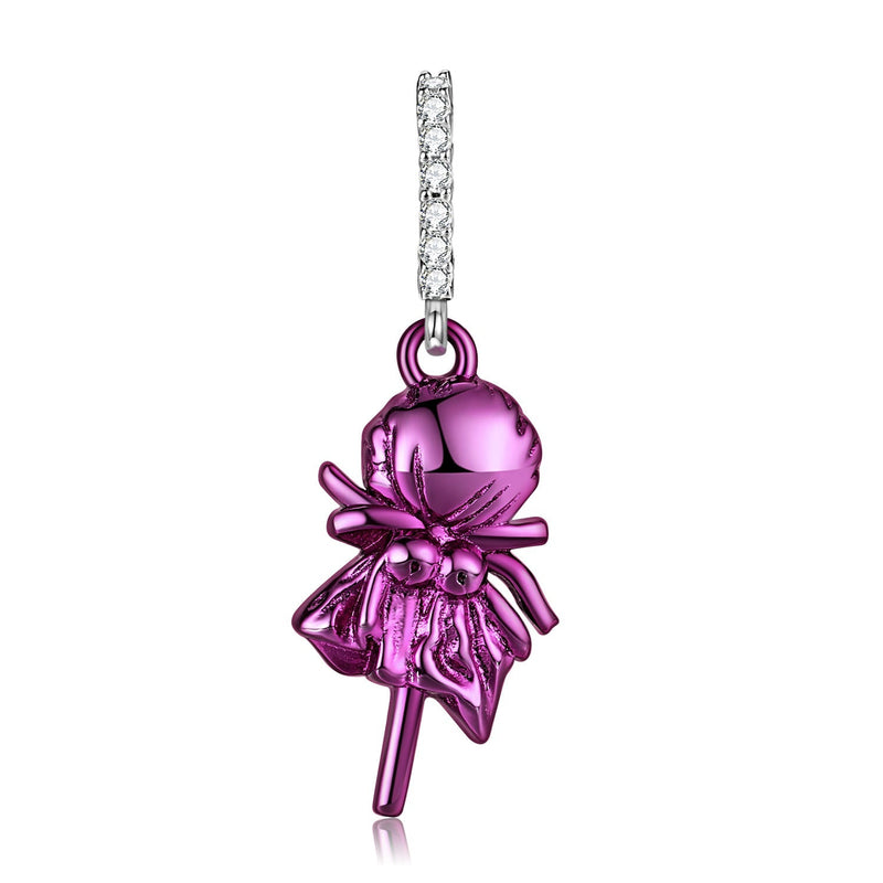 Purple Lollipop Necklace S925 Sterling Silver Obsesie