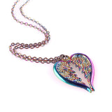 Rainbow Necklaces Feather Wing Heart Choker Necklaces Obsesie